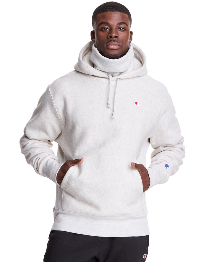 Champion Hoodie Heren - Wit - Defender Series Reverse Weave® With Two Detachable Scarferchief™ Masks